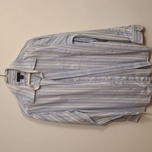 Express light blue striped collar shirt